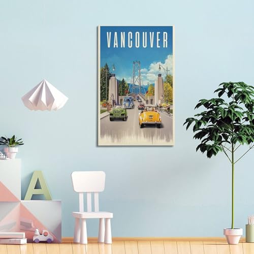 Poster Vancouver Canada pour une ambiance déco rétro dans le salon - 4