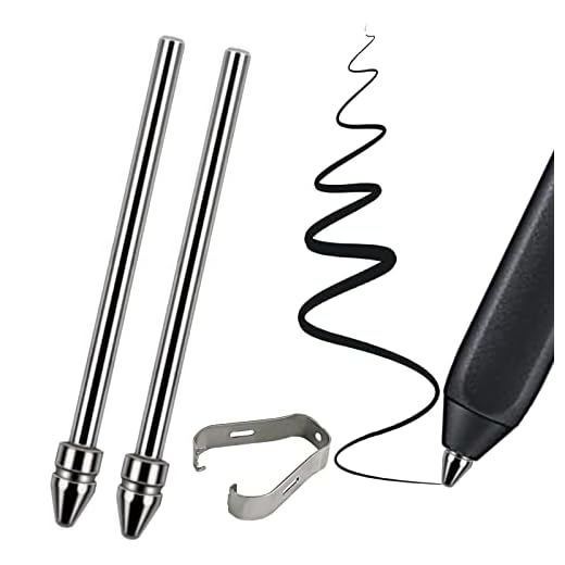 Universal Fit No Worn Out Fine Titanium Alloy Fine Pencil Nibs Compatible with BOOX Pen 2 Pro,iReader,IFLYYTEK,Lamy AL-Star Digital Pen , Ballpoint Replacement Tips for eReader Digital Pen ,2 Pcs