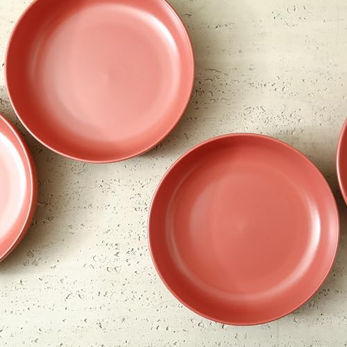 Image of Stone Lain Logan Stoneware Pasta Bowl Set of 4, Terracotta