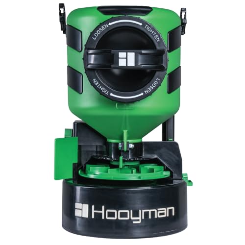 Hooyman Lithium-Ion Chest Spreader with Harness System Adjustable Feed Rate 24V 35LB Capacity for Seeding Land Management and Lawncare