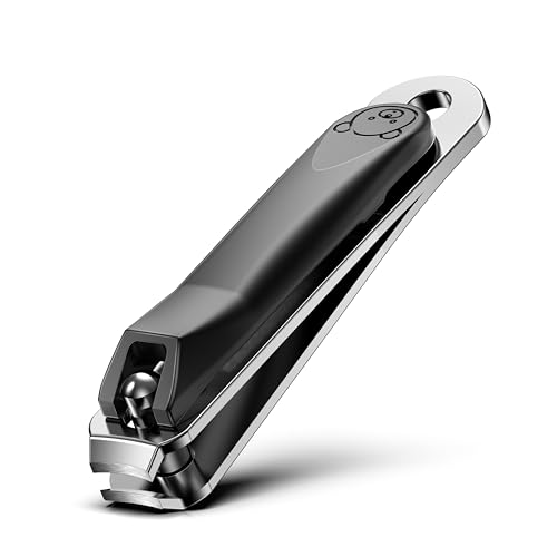 FVION Coupe Ongles Bébé/Enfant, Petit Coupe-Ongles en Acier Inoxydable, Coupe Ongle Sûr et Précis Avec Lime Intégrée pour Nouveau-Nés, Baby Nail Clippers (Noir)