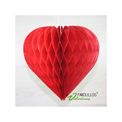 FAROLILLOS VOLADORES Bola Nido de Abeja Diamante Rojo