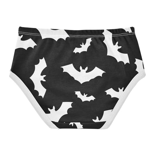 Designer Girls Underwear Toddler 2t Cotton Panties Little Girl White Bat Black Halloween Briefs Underpants2