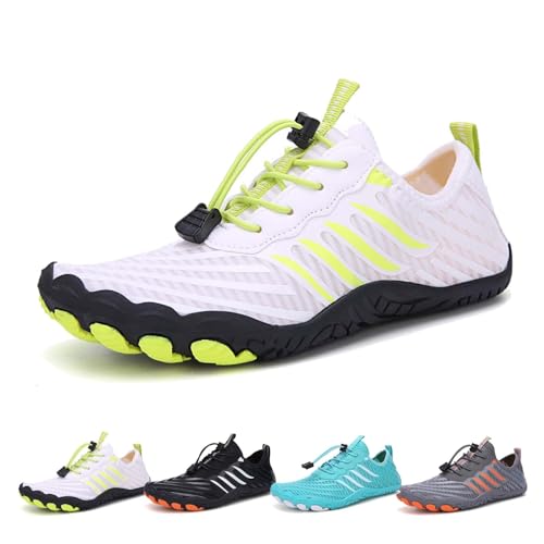 GroundedFootwear for Women Men Neuropathy, Groundedfootwear for Women,Comfortable Non-Slip Quick Dry Hike Footwear Barefoot Shoes (White,Women14 Men12)