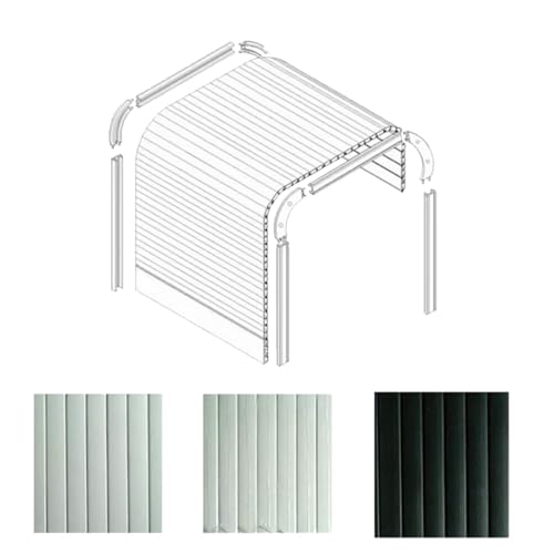 WLCGYD Roll Up Cabinet Doors Tambour, Custom Retractable Closet Doors with Track, Flexible Sliding Tambour Cabinet Door Replacement for Kitchen Appliance Garage