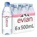 evian Natural Spring Water 500 ml, 16.9 Ounce, 6 Count, Bottled Naturally Filtered Spring Water in Individual-Sized Bottles