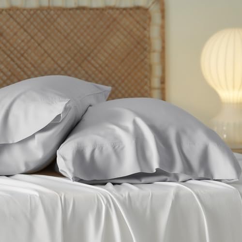 Image of Bedsure Pillow Cases Standard Size Set of 2, 100% Rayon Derived from Bamboo