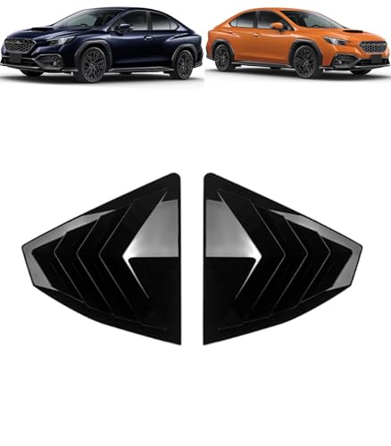 Hophelia WRX S4 VBH 専用 2021年11月〜現行 リアベントウィンドウルーバー 車のリアウィンドウシャッター 装飾フレーム サイドウィンドウ ルーバー通気口カバー ABS製 塗装済み 左右2点セット 外装 カスタム パーツ FOR WR