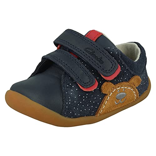 Image of Clarks Boys' Roamer Bear T Trainers, Navy Suede, 2.5 UK