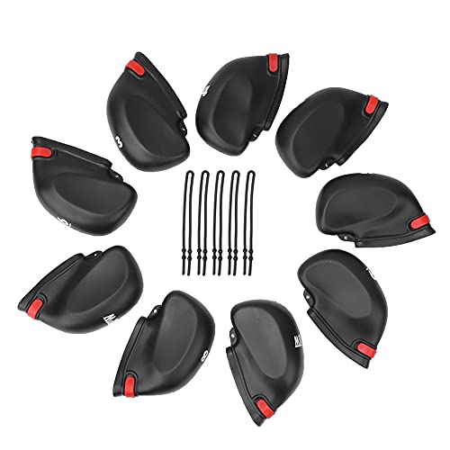 Alvinlite 9pcs PVC Golf Face Saver Iron Covers Set - Golf Club Head Protective Covers - Fit Most Irons