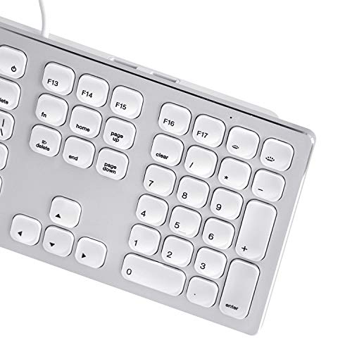 Perixx PERIBOARD-325 Tastiera Retroilluminata Cablata con 2 Hub Compatibile Per Mac OS X, Alluminio, QWERTY IT