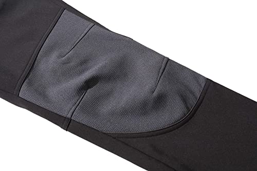 BenBoy Herren Wanderhose Wasserdicht Softshellhose Outdoorhose Winddicht Warm Gefüttert Skihose Snowboardhose Winter Trekkinghose,KZ1672M-Black2-L
