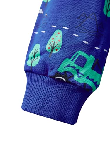 Image of Boys Toddler Zip Up Hoodie Kids Fall Winter Jacket Cute Sweatshirt With Hood 2-7 Years Old