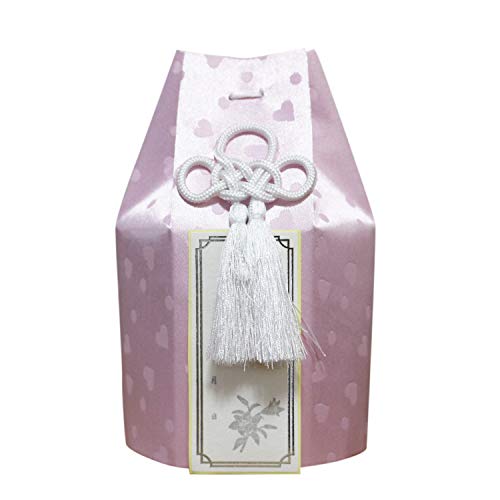 仏具 骨壷 ハート柄 こころ 2.5寸 覆い袋のみ 骨壷カバー ろうそく8本入り Cセット 骨袋 カバー (ピンク)