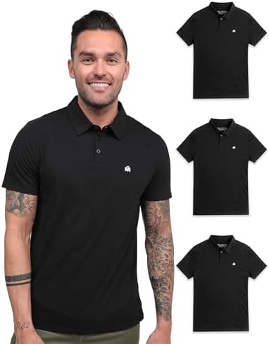 Polo Shirts for Men Soft Cotton Slim Fit Short Sleeve Collared S-4XL