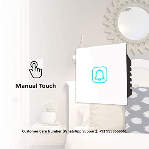 Image of Kamonk NON Smart Touch Bell Modular Switch | Elegant Touch Switches for Home and Office | Easy Installation and Reliable Performance for Modern Spaces (White)