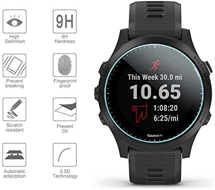 Suoman 4-Pack for Garmin Forerunner 945 Screen Protector Tempered Glass for Garmin Forerunner 945 [Anti-Scratch] [Perfectly Fit] [Optimized Version]
