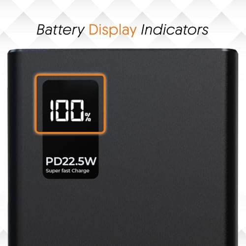 Image of Walta Elite Buddy 10 Power Bank, 10000 mAh, 22.5W Fast Charging, Digital Display, Triple Output Ports, Flight Approved