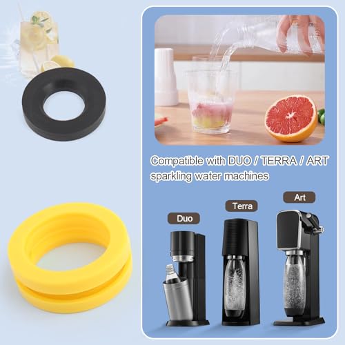 5 Stück Ersatzteile Dichtungsring für Soda stream Ersatzteile DUO ART CO2 Adapter Trapezgewinde TR21-4 für Soda stream Dichtung, Hochwertige Ersatzdichtung Einfache+1 Stück Abdichtung