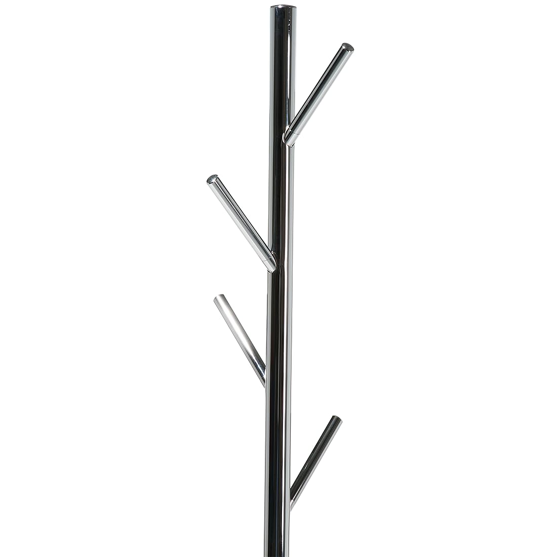 Beliani Perchero de metal plateado base redonda brillante para chaquetas accesorios pasillo Allen