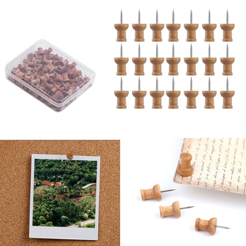 Chinchetas de madera para tablón de anuncios y tachuelas de corcho escolares 2