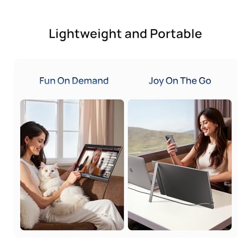 Image of ARZOPA 17.3 inch Portable Monitor, 1080P FHD 103% sRGB IPS Gaming Monitor Laptop Monitor with Built-in Kickstand HDMI USB C External Screen for PC Mac Phone Xbox PS5 - A1M