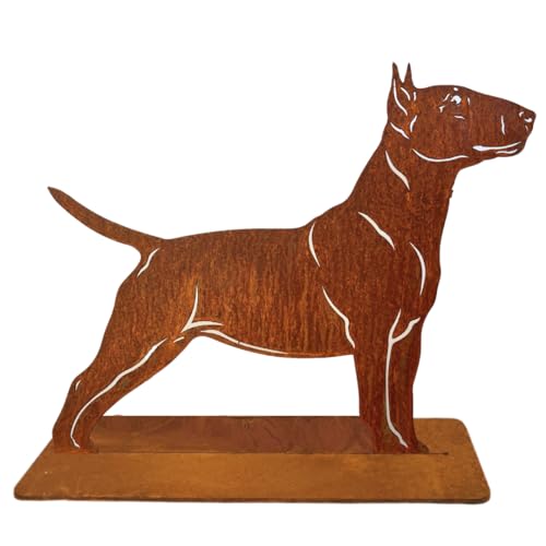 Terma Stahldesign Rost Hund Bullterrier lebensgroß Metall Gartenfigur Handmade Germany wetterfest Gartendeko Tierfigur Grabdeko Geschenk Terma Stahldesign Rost Hund Bullterrier lebensgroß Metall Gartenfigur Handmade Germany wetterfest Gartendeko Tierfigur Grabdeko Geschenk