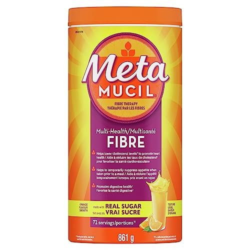 Metamucil, Daily Psyllium Husk Powder Supplement, Real Sugar, 3-i...