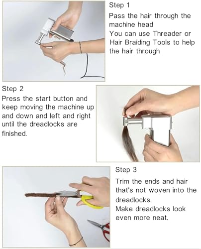Machine à dreadlocks de 6 à 16mm pour tresses et cheveux longs - 6