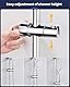 YEAUPE Universal Duschkopf Handbrause Halterung - Brausehalter ohne Bohren,Verstellbar Duschhalterung,360° drehbar für Slide Bar 16-28 mm Außen Durchmesser, ABS+Verchromt Duschstange