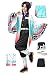 C-ZOFEK Demon Slayer Kimetsu no Yaiba Kochou Shinobu Cosplay Costume Womens Kimono Outfit (Small) White