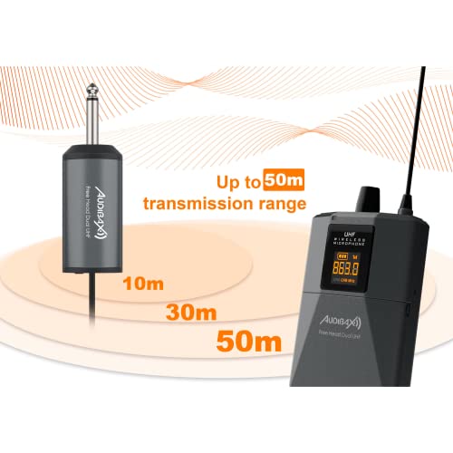 Sistema de micrófono de diadema UHF Audibax Missouri Free Head inalámbrico doble recargable 4