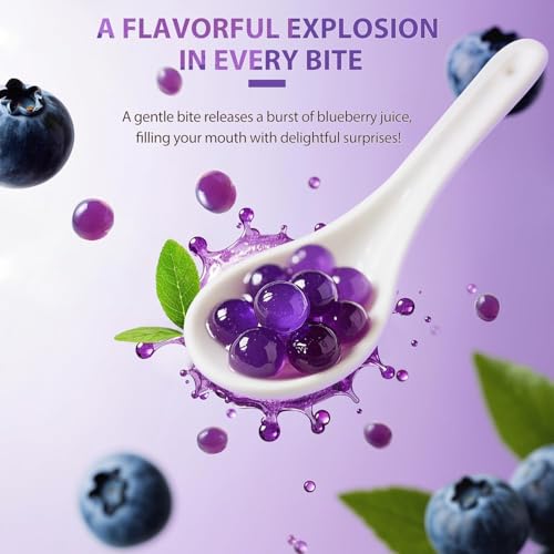 Image of Soeos Blueberry Popping Boba Pearls, 6.6 lbs (3Kg)