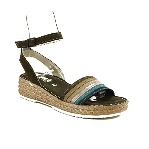WALK & FLY - Sandalia 48460-KA para: Mujer Color: Kaki Talla: 36