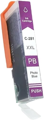 Compatible Ink Cartridge for PGI-280 CLI-281 PGI280XXL CLI281XXL Works with TR7520 TR8520 TS6120 TS8120 TS9120 TS8320 Printers(1PC Photo Blue)