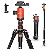 [Upgrade Version] GEEKOTO 77'' Tripod, Aluminum Camera Tripod Monopod, Foldable DSLR Tripod for Travel, Compact Tripod with 360 Panorama Ball Head Quick Release Plate for Travel and Work