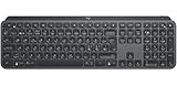  Logitech MX Keys Kabellose Tastatur, Bluetooth & USB-Empfänger, USB-C Anschluss, 5-Monate Akkulaufzeit, Easy-Switch Feature, Tastenbeleuchtung, PC/Mac, Skandinavisches Layout - Schwarz