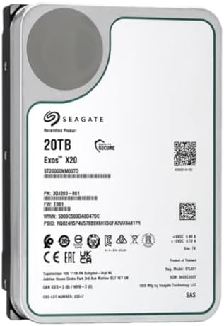 Amazon.co.jp: Seagate Exos X20 SATA 512E CMR Internal Hard Disk 