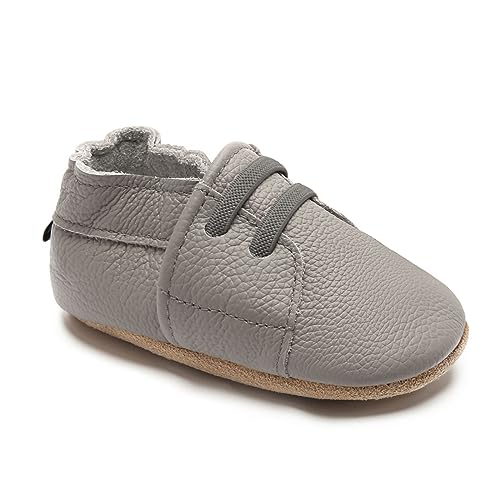 HMIYA Weiche Leder Krabbelschuhe Babyschuhe Lauflernschuhe mit...