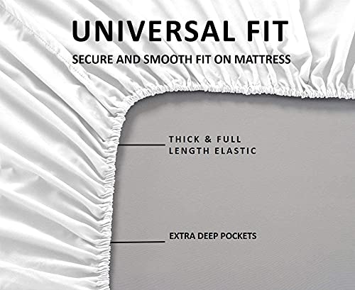 The Cotton Hub Emperor Size 4-Piece Sheet Set 600 Thread Count Peruvian Pima Cotton Bed Sheets Fits Up To 18-21 Inch Deep Pocket  thumb #1