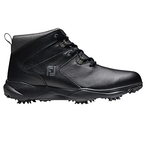 Men's Footjoy Cascade Spiked Golf Boots - Black/Charcoal 8M