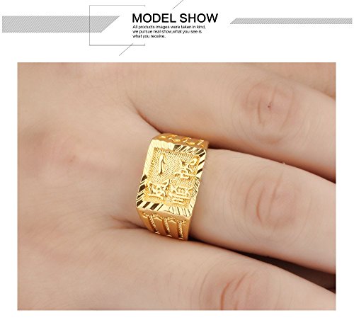 OPK, anello placcato in oro 18 carati con