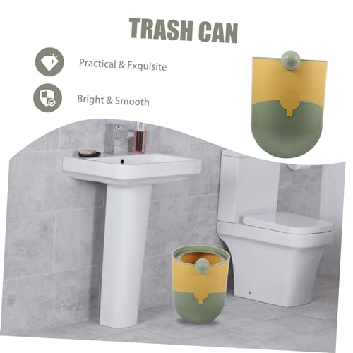 Caneca de basura rectangular de plástico multicolor miniatura 5