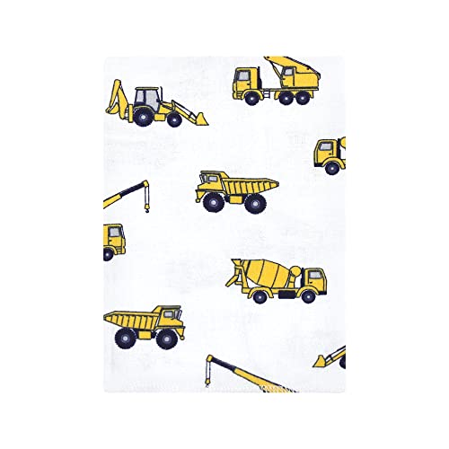 Image of Hudson Baby Unisex Baby Cotton Flannel Burp Cloths Bundle, Construction, One Size