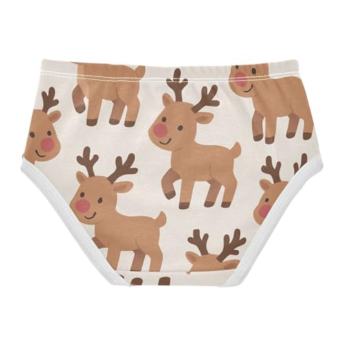 Girls' Briefs Organic Cotton Toddler Underwear for Toddler Girls Christmas Reindeer Pattern2