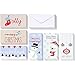 Winter Holiday Money Christmas Greeting Cards - 6 Winter Christmas Designs Including Ornaments, Polar Bears, Stockings, Snowflakes, Merry Christmas, Envelopes Included - 36 Pack - 3.5 x 7.25 Inches
