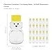 CLEARVIEW CONTAINERS - 2 Ounce Honey Bears with Sealable Yellow Screw Top Lid - 24 Pack (2 oz. bear, 24pk, yellow)
