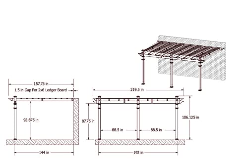 vita-Valencia-12-x-16-Attached-Vinyl-Pergola vita Valencia 12 x 16 Attached Vinyl Pergola