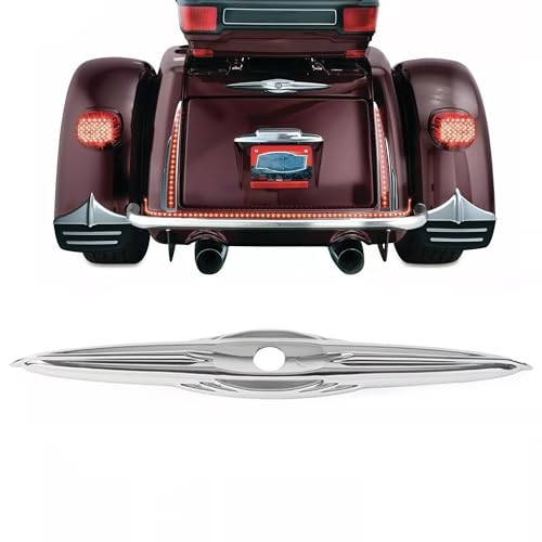 Accesorio para Trike: Acento para Llave de Cerradura de Maletero Trasero (Forma Shuttle Flying) compatible con Tri Glide Ultra Classic FLHTCUTG 2009-2022 y Street Glide Trike FLHXXX 2010-2011 (Cromo) miniatura 1