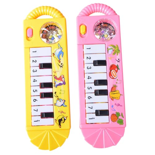 TOYANDONA 2個子供用キーボードピアノ 歳 幼児用楽器 音を奏でるおもちゃ 軽量 持ち運び便利 室内屋外使用可能 滑らかな仕上げ